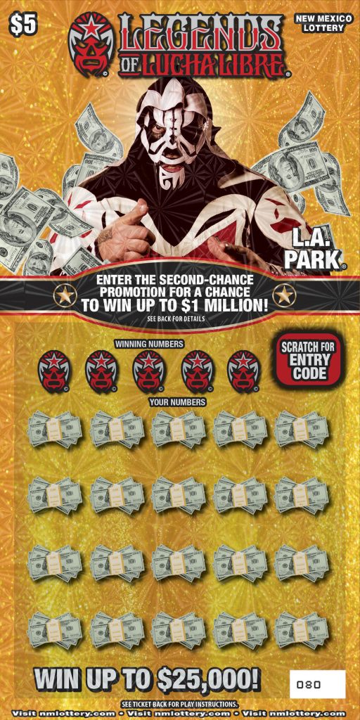 Lucha Libre scratch ticket featuring LA Park